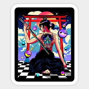 Geisha Blade Sticker